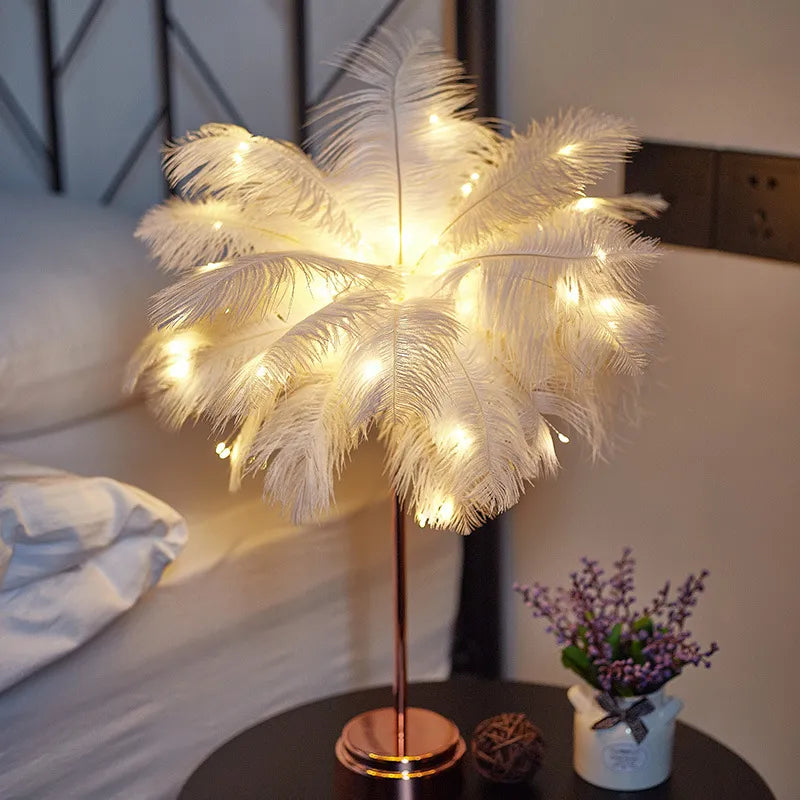 Feather Table Lamp